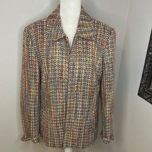 Coldwater Creek Women's Colorful Tweed Blazer